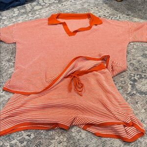 Sweater shorts and polo set